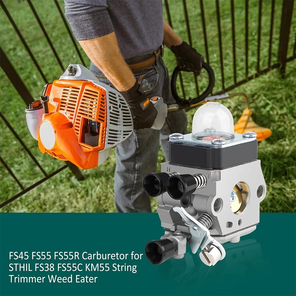 مكربن FS55 سهل التشغيل مع مجموعة إعادة البناء المميزة FS45 FS38 HL45 Carb لأجزاء أداة تشذيب الحافة ZAMA STIHL #1