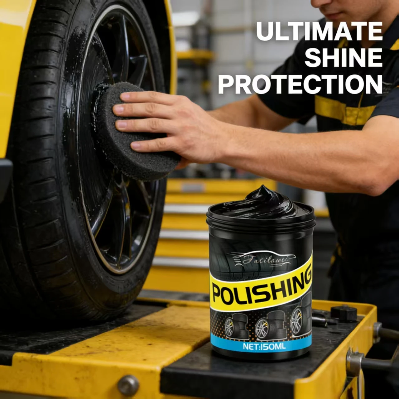 

Крем для полировки шин Facilawei для BNM — средство для восстановления блеска автомобильных шин 150 мл, длительный блеск, быстрая полировка, прочный уход за шинами P