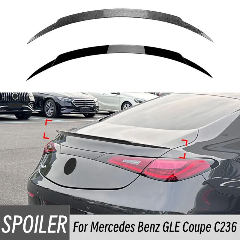 For 2024+ Mercedes Benz GLE Coupe C236 ABS Plastic Rear Trunk Lid Spoiler Wings Black Carbon Exterior Tuning Accessories