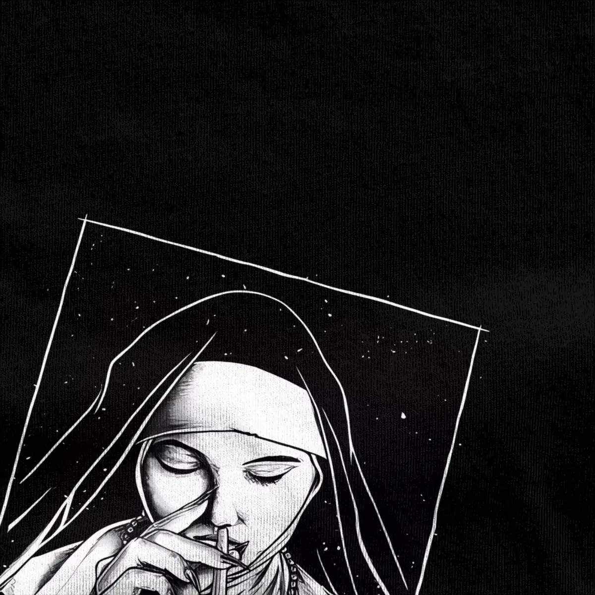 Satanic Nun Tattoos Unholy T Shirt Men's Horror Goth Y2K Funny Cotton T Shirts Summer Trendy Cool Tee Shirt DIY Oversize Tops