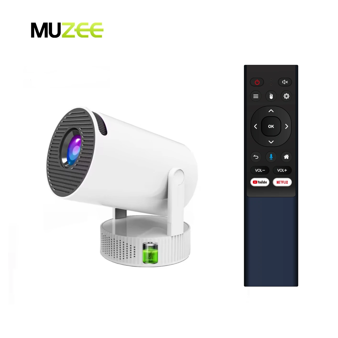Rechargeable X10 Mini Portable Android Projector Home Theater Night Light Built-In Speaker LED Lamps Short Throw WiFi