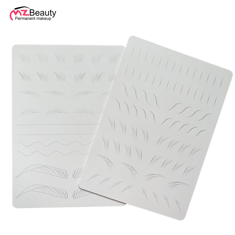 Hair Stroke Pattern Practise Skin Pad Nano Brows Silicone Practice Skin Permanent Makeup Basic Hair Stroke Practise Tatoo Supply