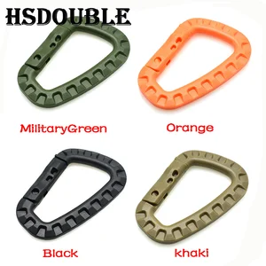 4 PCS/LOT CARABINER SNAP 교수형 후크 D- 링 스프링 플라스틱 강력한 전술 TAC 링크 백팩 EDC 도구 키 체인 6 최고의 판매 플라스틱 D 링 - №4