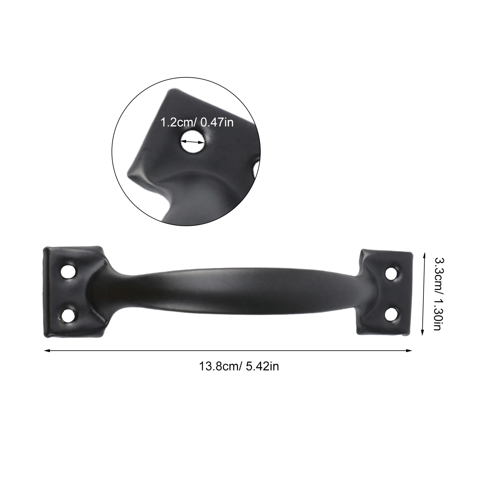 

8pc 6 Inches Black Door Handle Arch Design Iron Cabinet Pull Simple Wardrobe Drawer Handle Old Fashion Furniture Hardware Pull