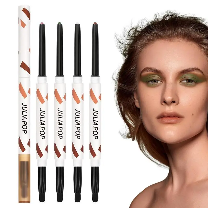 Waterdichte Eyeliner 4 Stuks Onder Eye Liner Verblijf Op Eye Liner Anti-Transpiratie Waterdicht Sterke Kleur Strelen Effect Voor