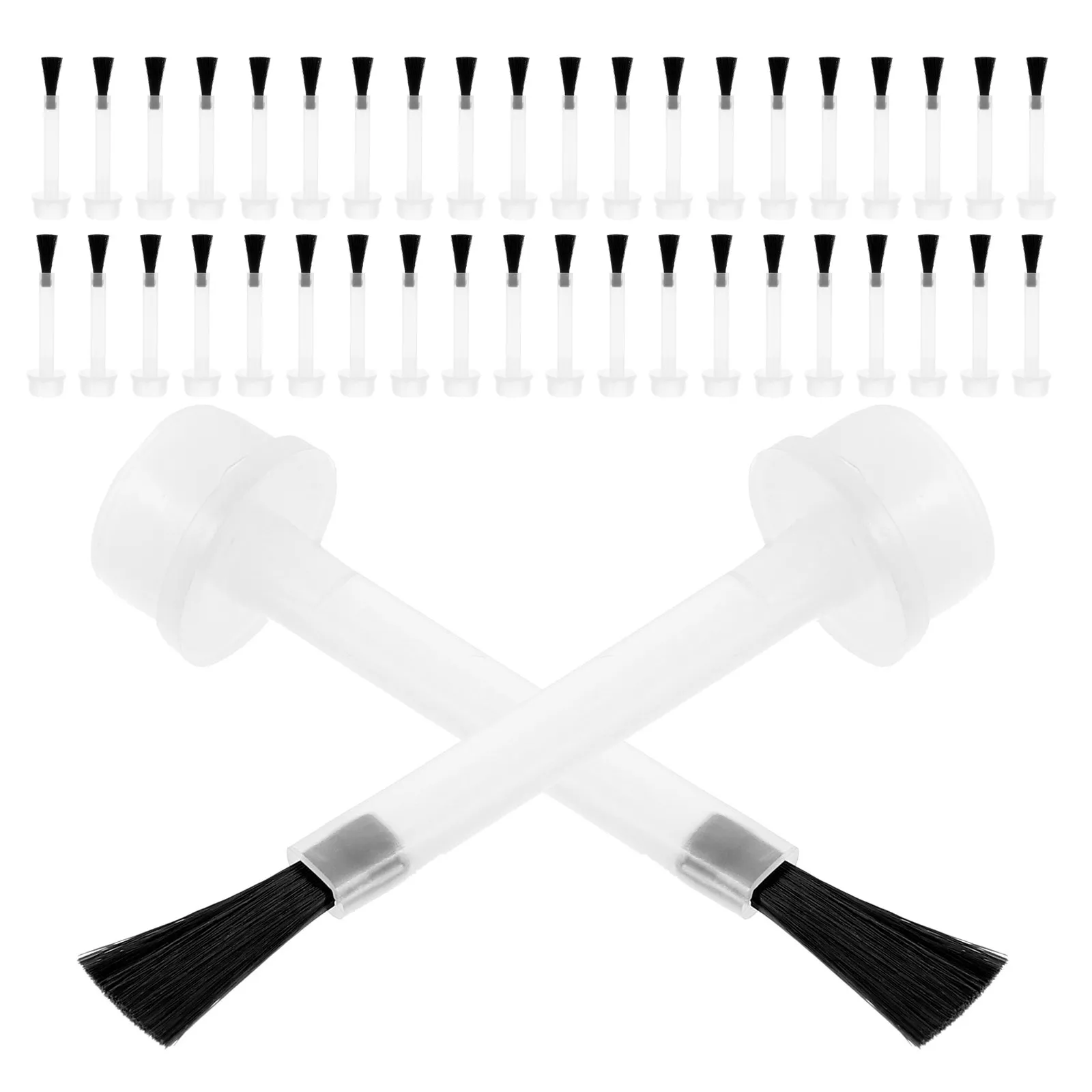 

100Pcs Nail Polish Brush Replacement Heads Refill Pack Soft Gentle Bristles for Bottle Brushes Quick Swap Flawless Color