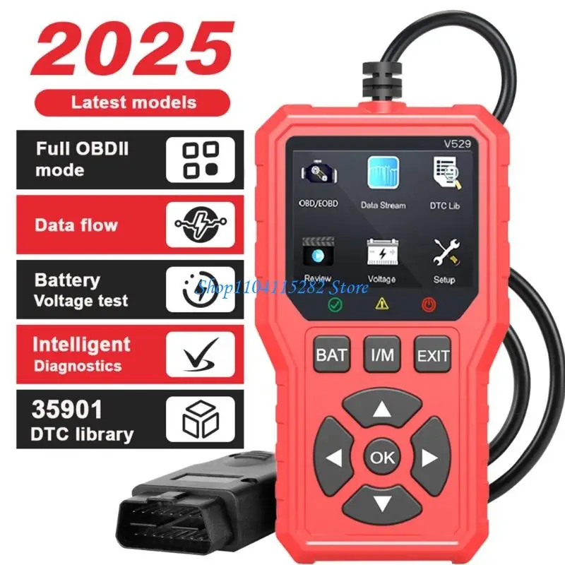 Handheld Automotive Diagnostic Scanner For Engine Faults 2.8Inch Screen ABS Construction