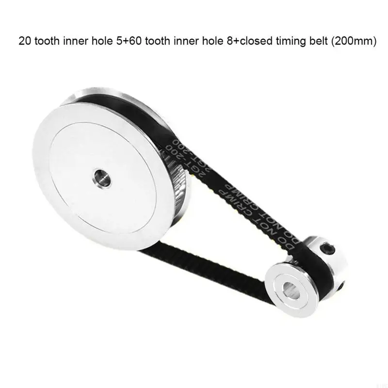 E1PC 1: 3 Tỷ lệ giảm tỷ lệ vành đai thời gian Pulley 20 & 60 răng 2GT Bánh xe đồng bộ với chiều rộng vành đai 6 mm cho máy in