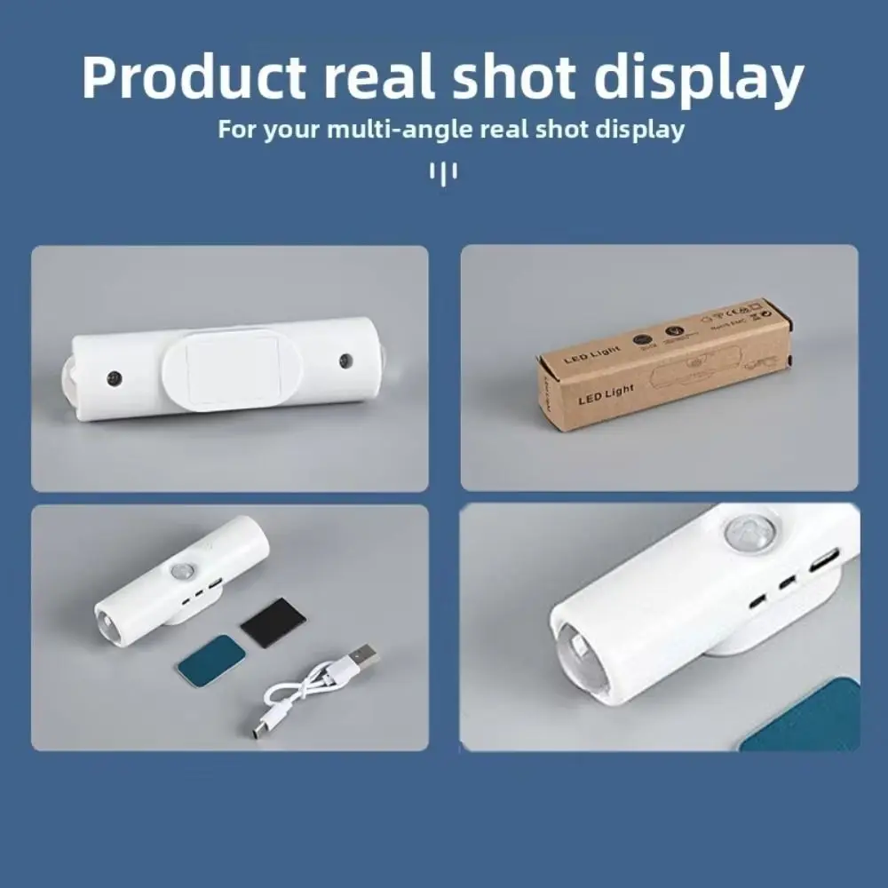 Wireless Sensor Night Light Portable Rechargeable LED Closet Light Motion Sensor Magnetic Sticker Wall LED Lamp Bedroom