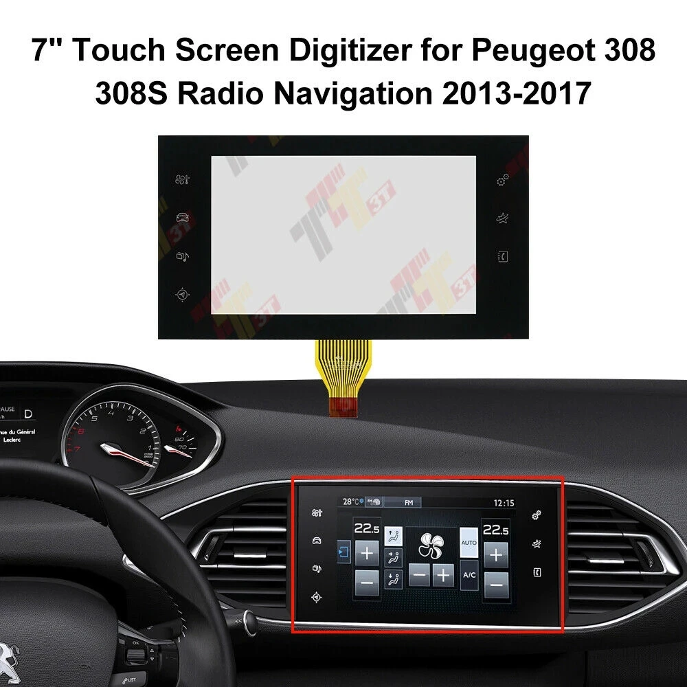 

Dashboard LCD Display 7" Touch Screen Digitizer for Peugeot 308 308S Radio Navigation 2013-2017