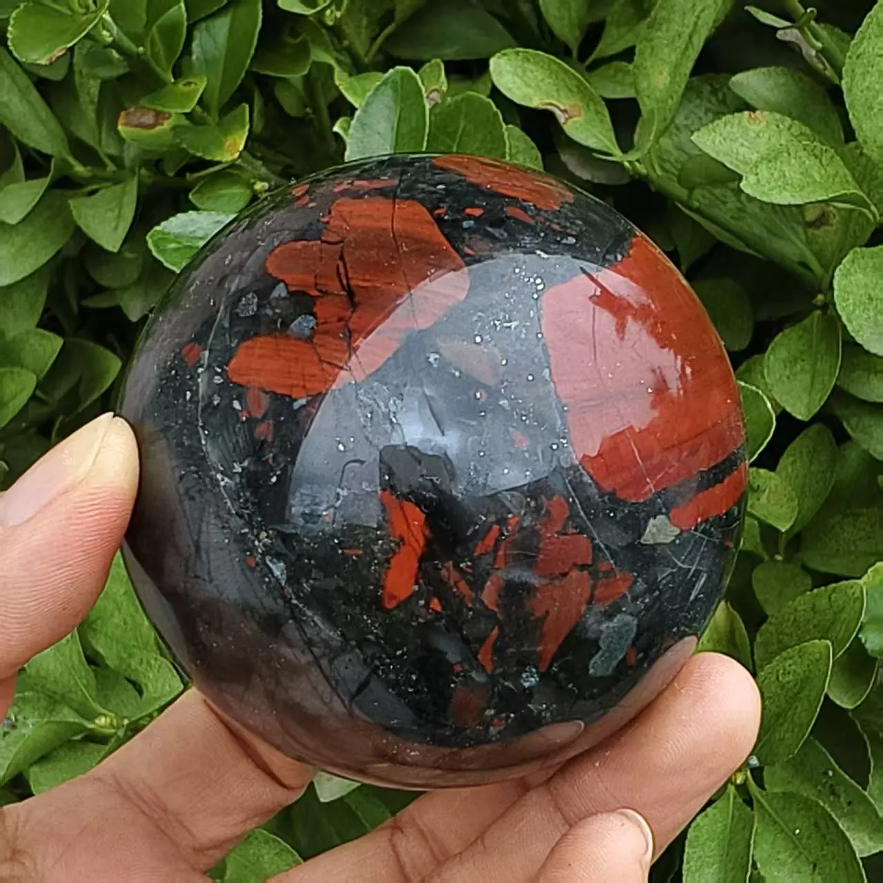 Natural Dragon's Blood Stone Balls, Quartz Crystal Ore Polishing Balls, Mineral Healing