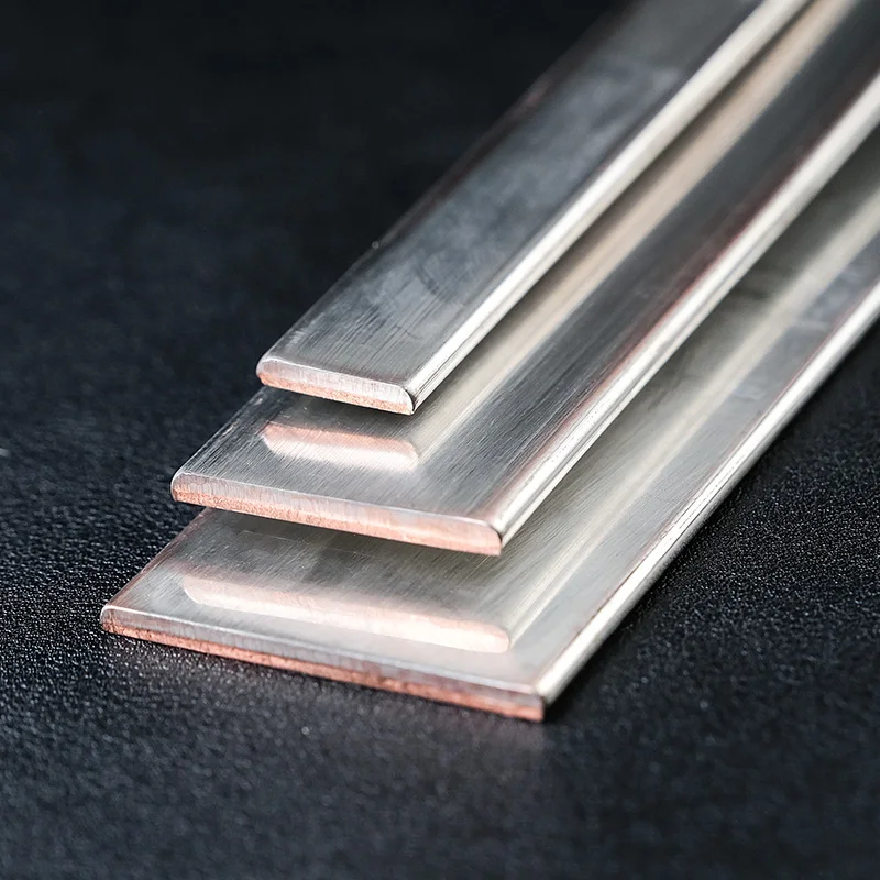 1Pcs 500mm T2 Tinned Copper Bar Flat Strip Rod 2mm 3mm 4mm 5mm Conductive Grounding Busbar