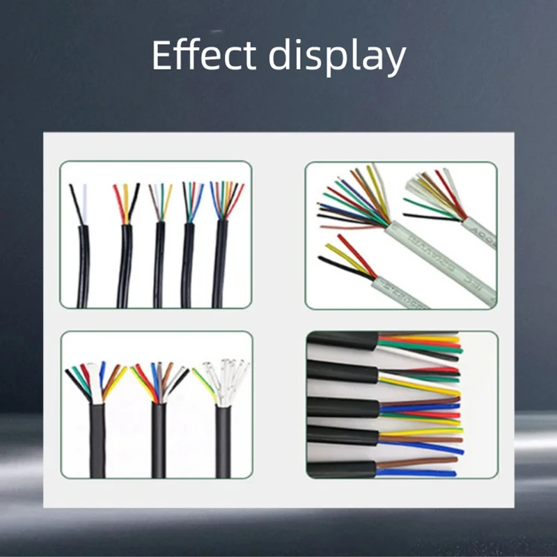 Máquina peladora de doble capa de alambre interior exterior de funda redonda de alta velocidad de 10 mm2 Máquina automática de corte y pelado de cables