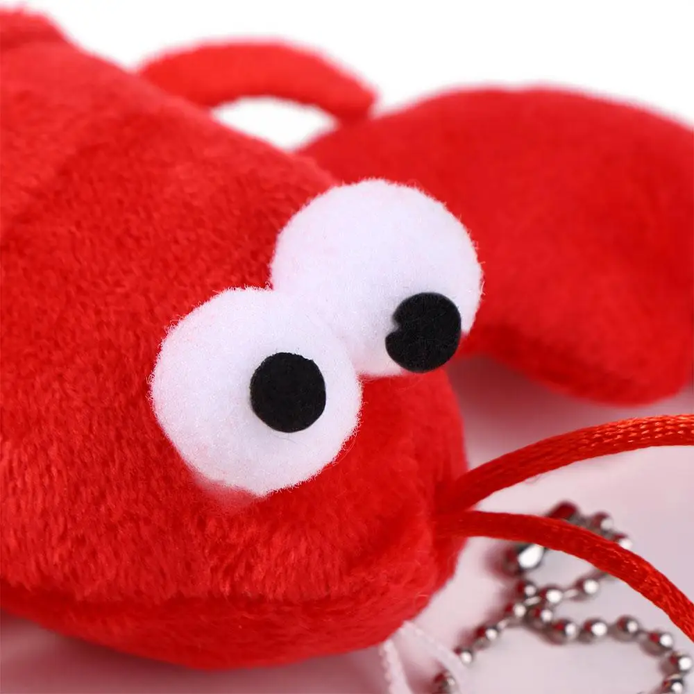 Decoration Car Key Accessories Crayfish Red Lobster Stuffed Animal Keyring Bag Pendant Plush Toy Keychains Stuffed Keychain