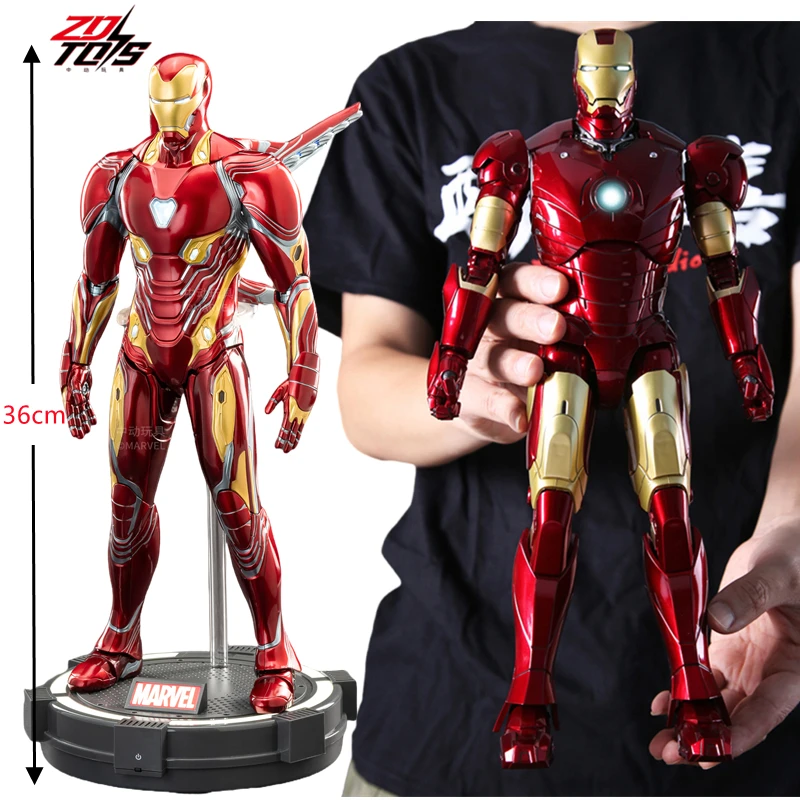 

1/5 36CM ZDTDS Avengers：Infinity War MK50 MK3 Iron Man LED Lighting Collect Tony Stark Action Figure Joint Movable Model Toys ﻿