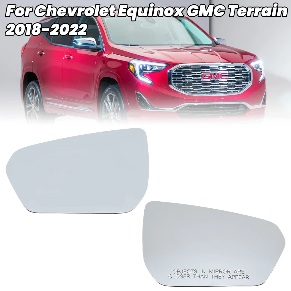 Rearview Mirror Glass Lens For Chevrolet Equinox GMC Terrain 2018-2022 US Version Low-End Heated Side Door Lens Car Accessories