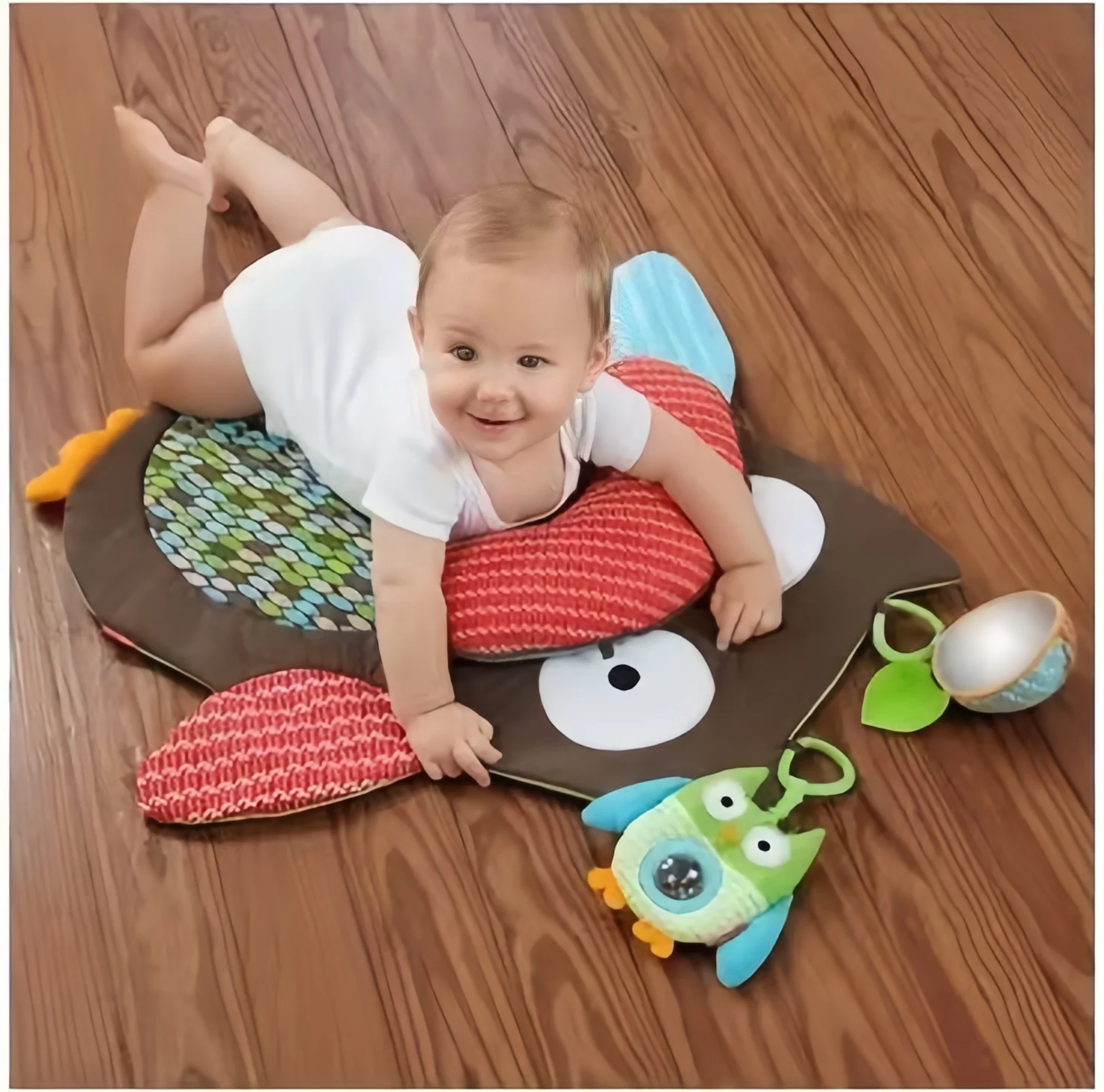 Tapis de jeu en peluche douce pour bébé, 76cm x 76cm, tapis de jeu pour activités rampantes, coussin de jeu, oreiller rembourré, traversin, anneau de dentition, cadeau
