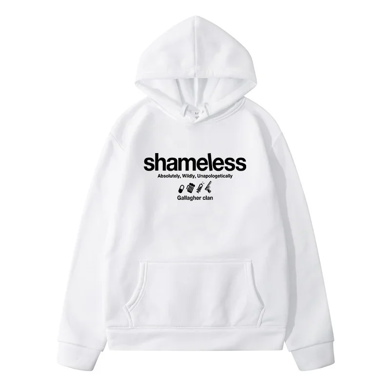 Shameless Letter Design Tracksuit Men Men's Winter Sweater Sweatshirt Male Clothes Women's Sweat-shirt Y2k Hoodie Harajuku