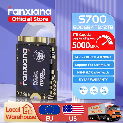[EU/US Shipping]Fanxiang S700 M.2 2230 SSD 5000MB/s 500GB 1TB Hard Disk PCIe4.0x4 NVMe Internal Solid State Drive For Steam Deck