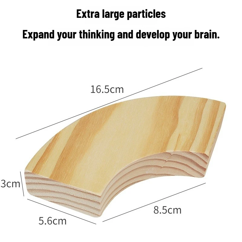 Grand bloc de construction de construction en plein air, coin de zone de maternelle, château en bois massif, jouet en bois granulaire surdimensionné