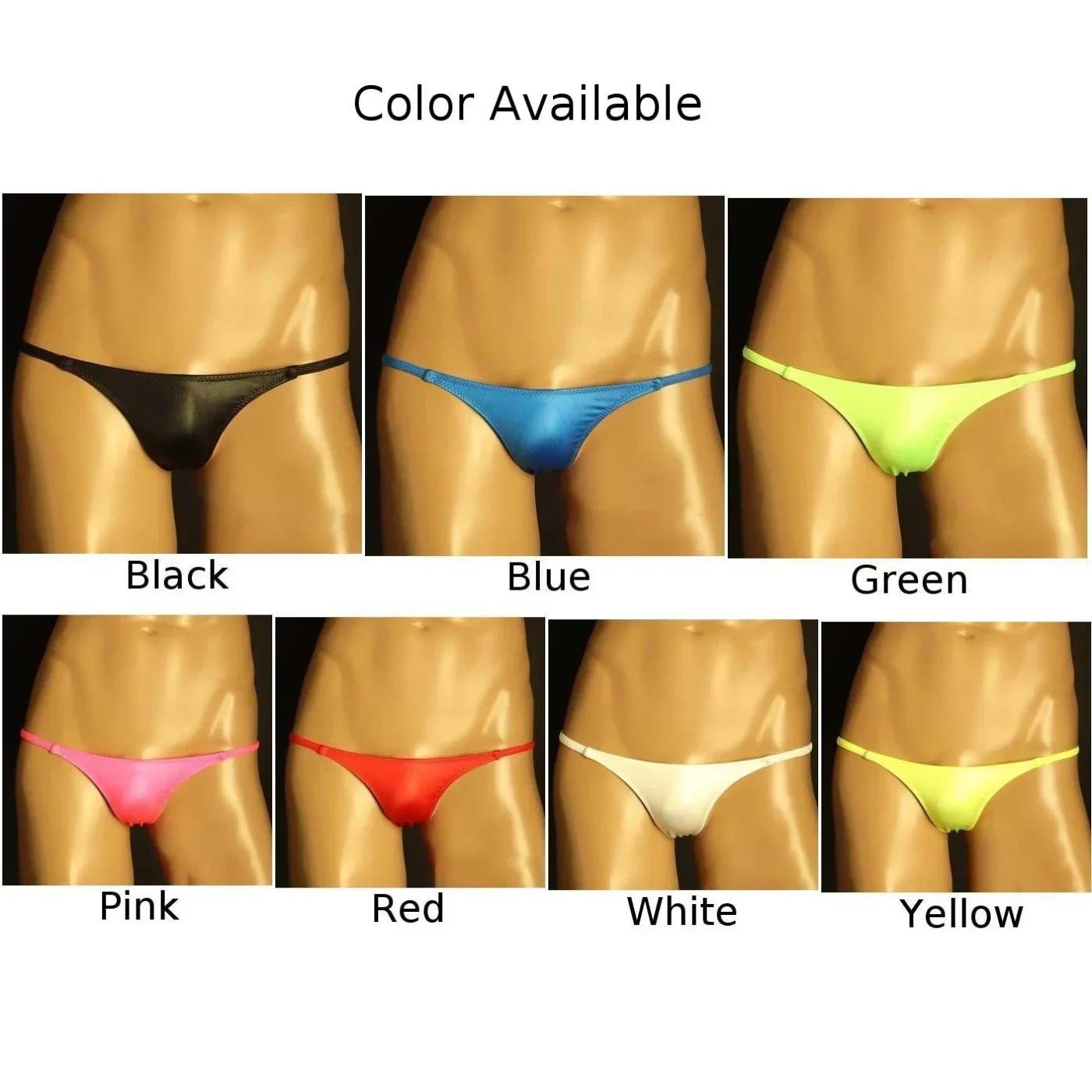 Cuecas sexy sedosas de baixo crescimento para homens, cuecas convexas, lingerie biquíni, cuecas de natação, cuecas eróticas, calcinhas gays