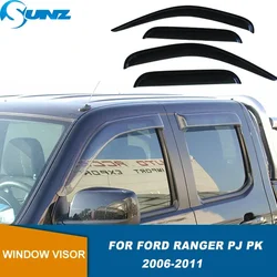 Weather Shields Window Visors For Ford Ranger PJ PK Series 2006 2007 2008 2009 2010 2011 Wind Rain Sun Guard Deflectors
