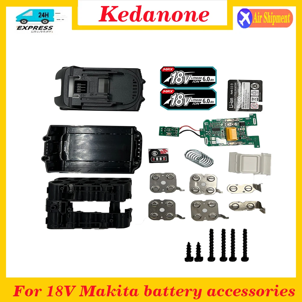 

For Makita 18V batterythe complete set of accessories, shell, bracket, nickel sheet, screws, BMS, label ，spring
