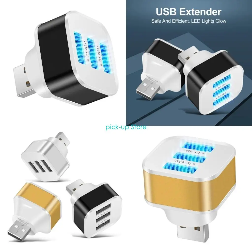 Q5WA USB2.0 Splitter 3 Port USB Quick Charging Expander Beberapa Ekstender USB