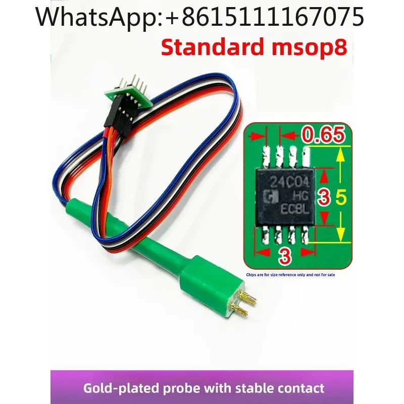 MSOP8 Programming Probe Spring Loaded Pogo Pin IC Read Write Tool for Auto Instrument Cluster Chip Programming