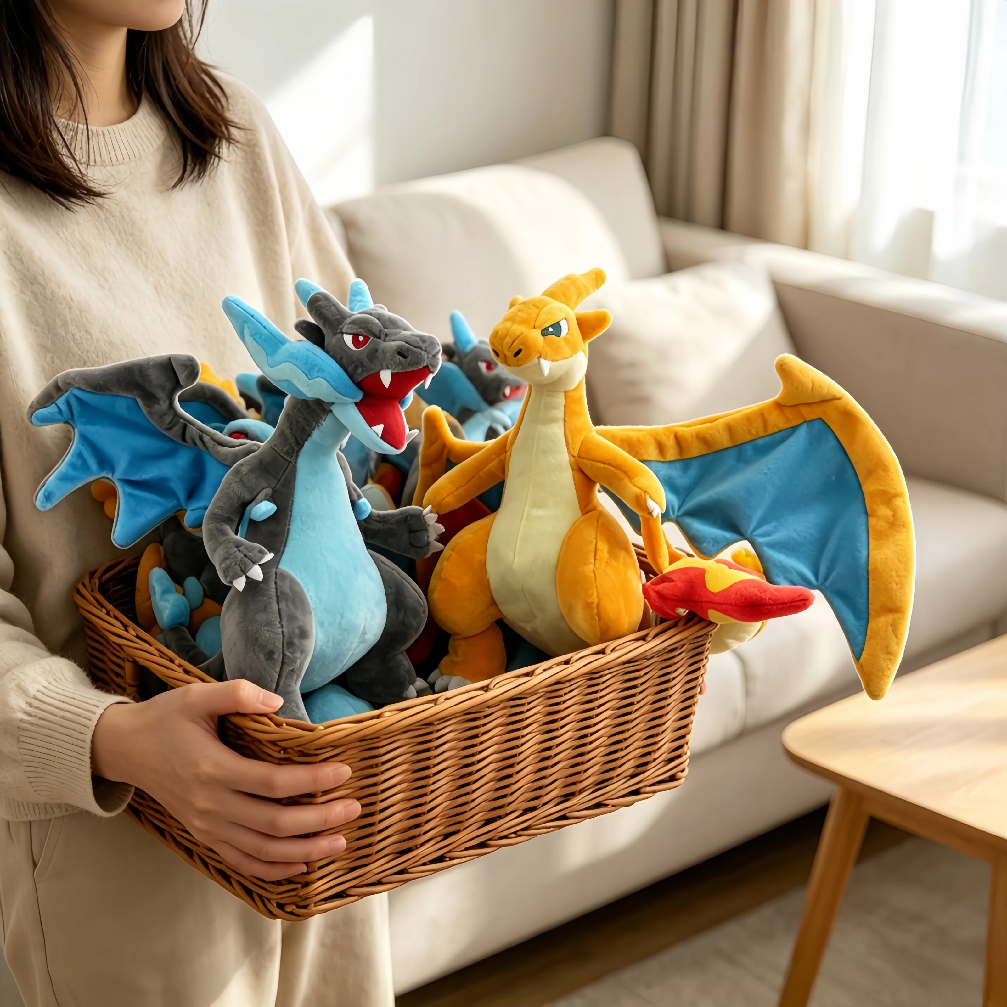 Pokemon Plush Toys Mega Charizard Plush Toys Mega Evolution X & Y Charizard Plush Toy Doll Soft Stuffed Animals Toys Gifts