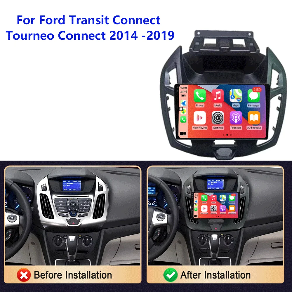 Car Radio Android 15 For Ford Transit Connect Tourneo Connect 2014 - 2019 GPS Carplay Multimedia Player Navigation Stereo DSP BT