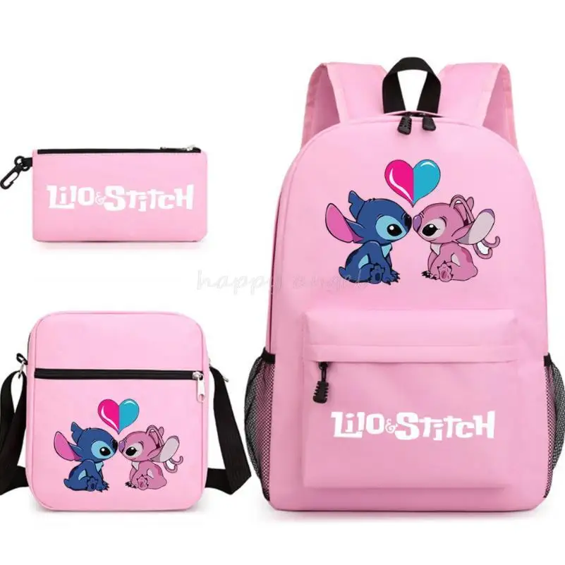 

Newest Stitch Children Girls Schoolbag Fashion Cartoon Backpack With Love Schoolbags For Students Of Teen Women Wen