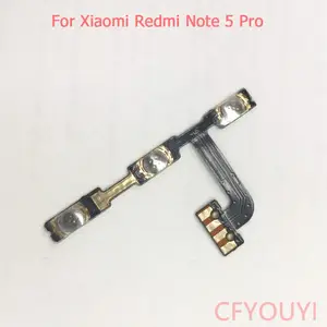 Bilashmart Xiaomi Redmi Note 5 Pro Power Volume Side Key button Flex Cable Note5 On Off Switch Flex Cable Replacement Part