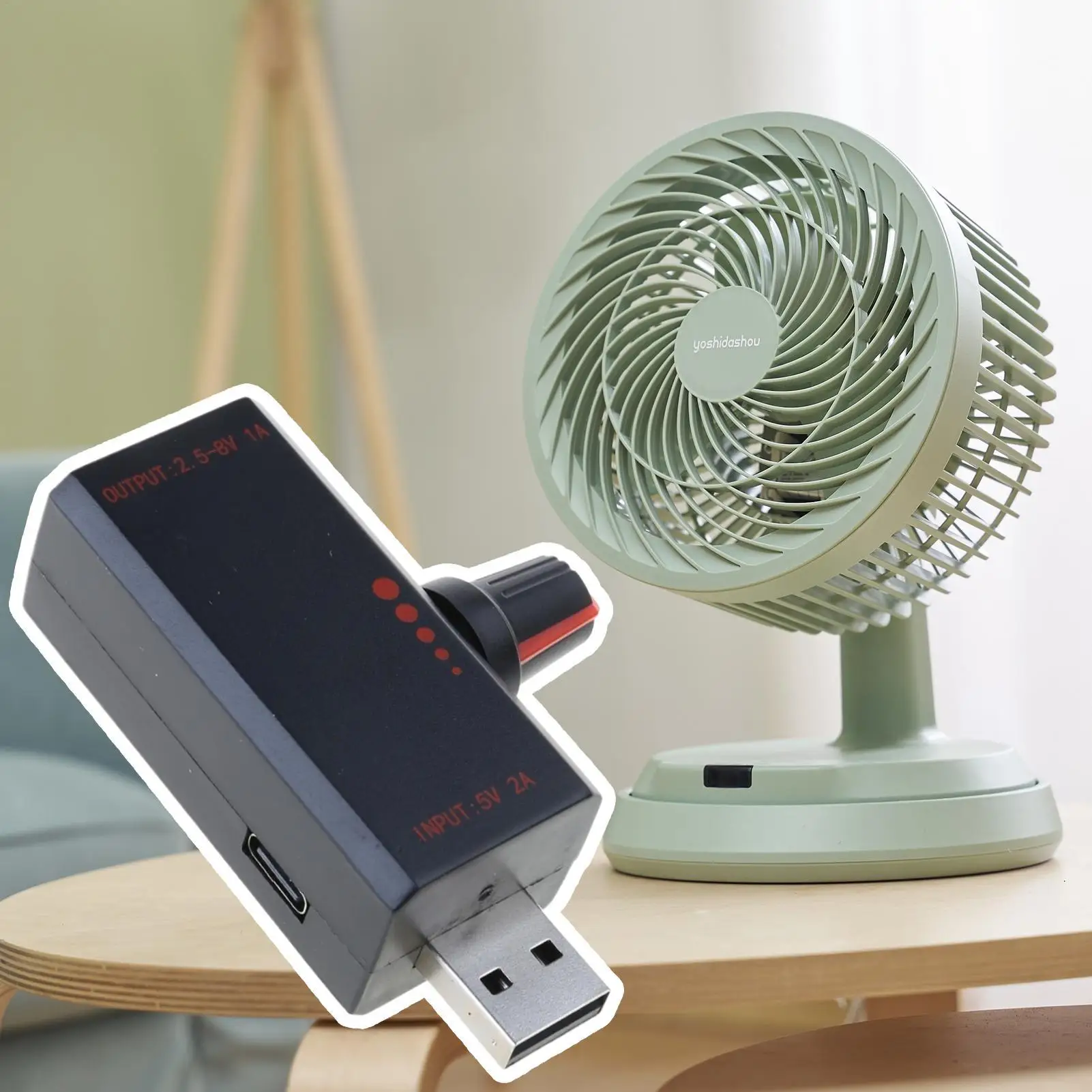 Motor Controller 5V Wind Speed Regulator Adjustable Control Protection Regulator Blower For Desktop Outdoor Camping Cooling