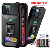 Kickstand Armor Case For iPhone 16 15 Pro Max 14 13 Mini Protective Cover With Magnetic Ring Car Holder Shell Capa Fundas Coque