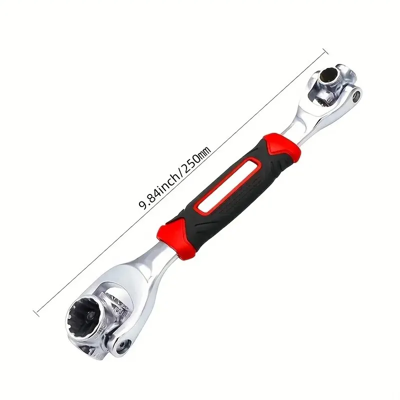 52 in 1 Tools Socket Works Universal Ratchet Spline Bolts Sleeve Rotation Hand Tools 360 Degree Multipurpose Tiger Wrench