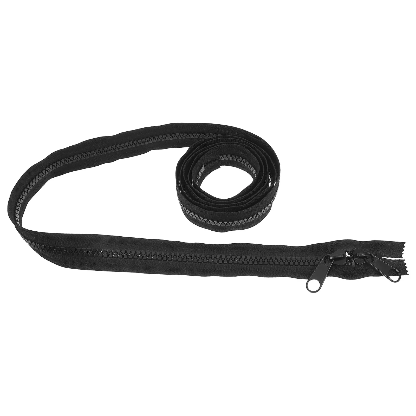 

Heavy Duty 2M Nylon Zipper with Double Pull Tabs for Tent Covers Canvas Boat Gear Dog Bed Replacement Zipper Tape
