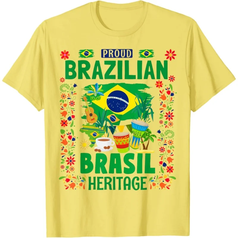 

Мужская футболка с 3D принтом в Бразилии и рисунком Дня независимости, модные повседневные уличные футболки унисекс с круглым вырезом и короткими рукавами