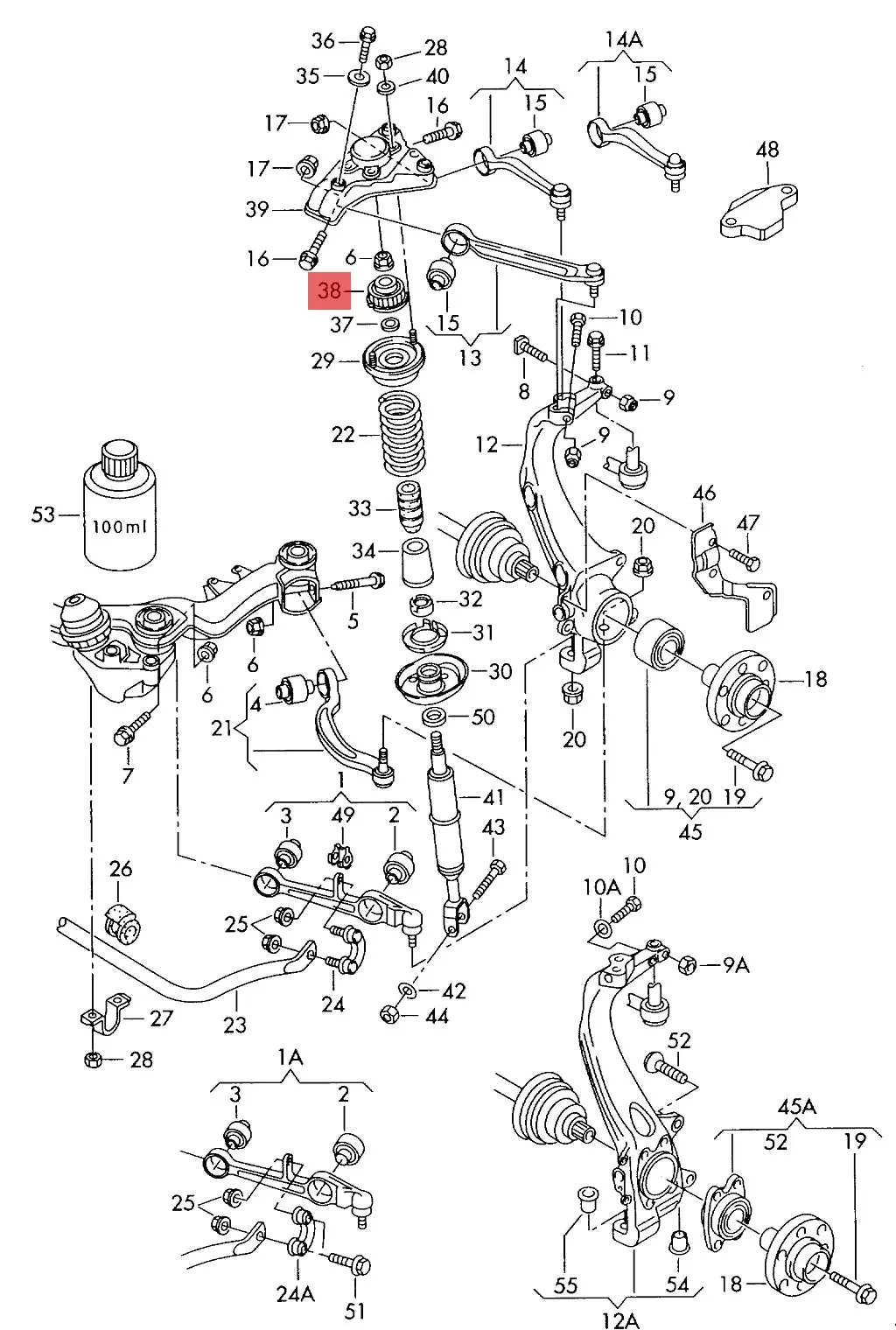 3B7412377A 3B7412377 Baofeng Front Shock Absorber Bumper For Volkswagen Passat Variant For Skoda Superb