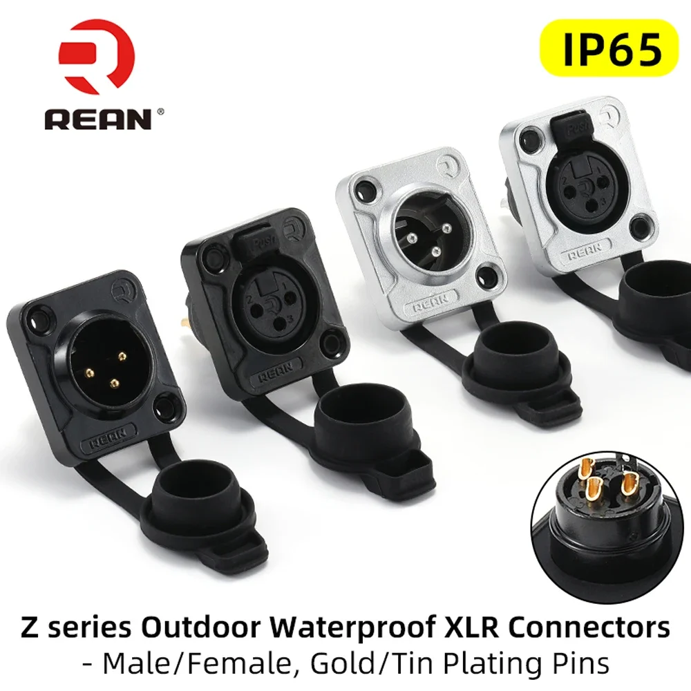 3 Pin XLR Female Panel Mount Socket Waterproof D Type Audio Connector Outdoor XLR Microphone Interface for Amplifier Mixer