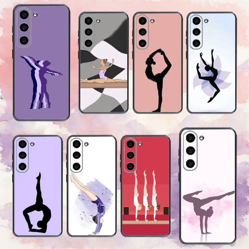 

GYM Girl Gymnastic Phone Case For Samsung Galaxy A73,A72,A71,A70,A53,A52,A51,Others Soft Black Cover