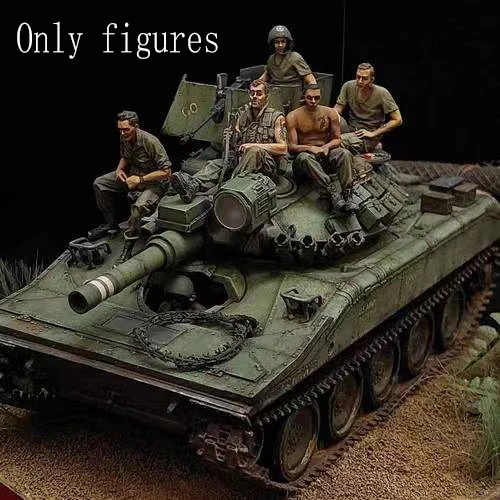 35424  Resin Figures  Soldier  model kits  (only 5 figures) Unpainted Unassambled 1/35