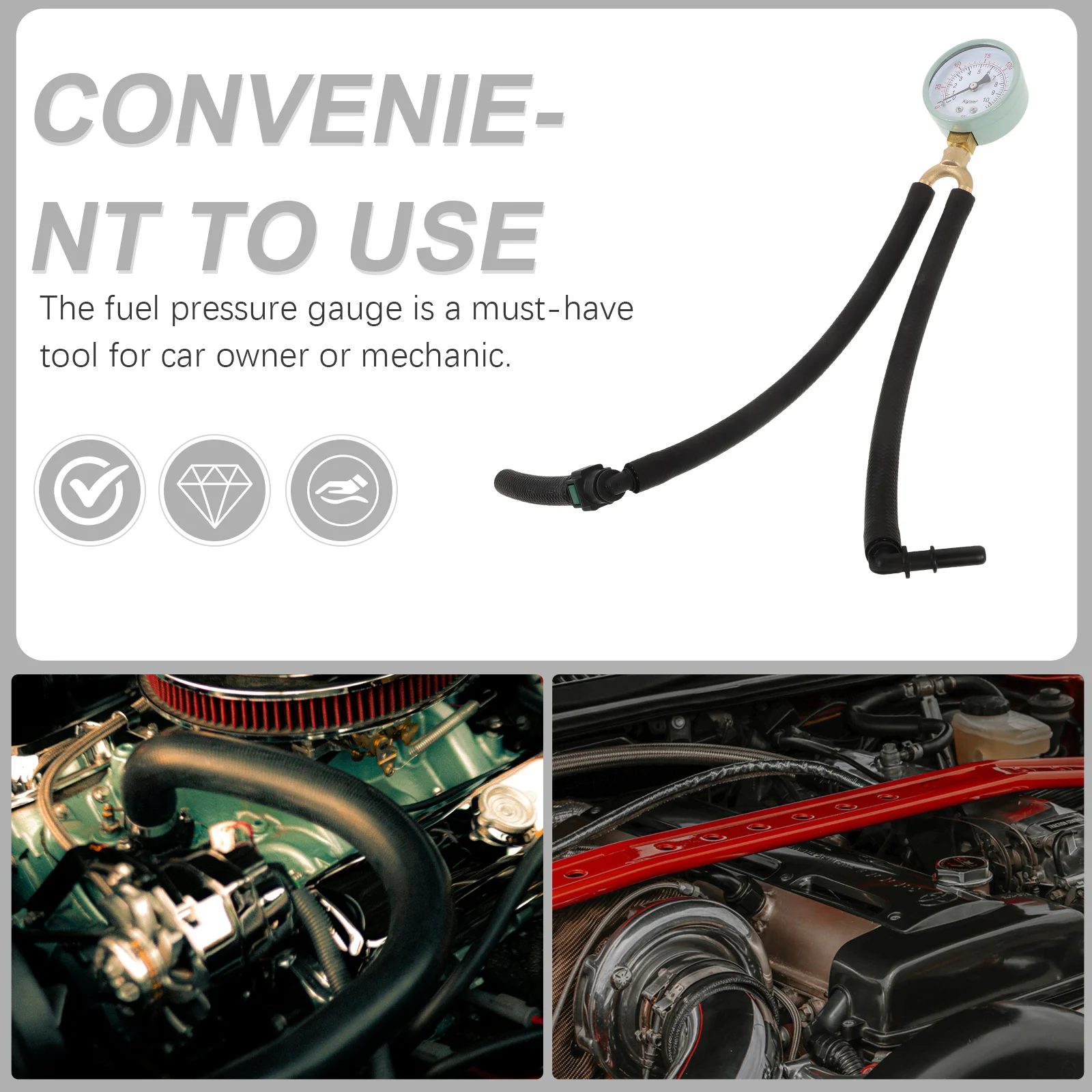 燃料圧力計高精度テスト圧力計車のエンジン燃料システム診断ツール用