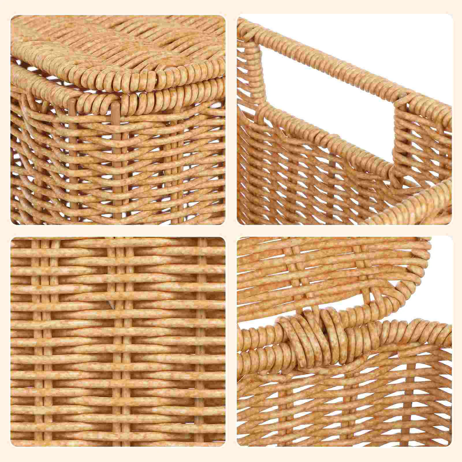 Woven Storage Basket Baskets for Clothing Home Toy Laundry Large Capacity Multi function Decorative Indoor Handmade Rattan Style