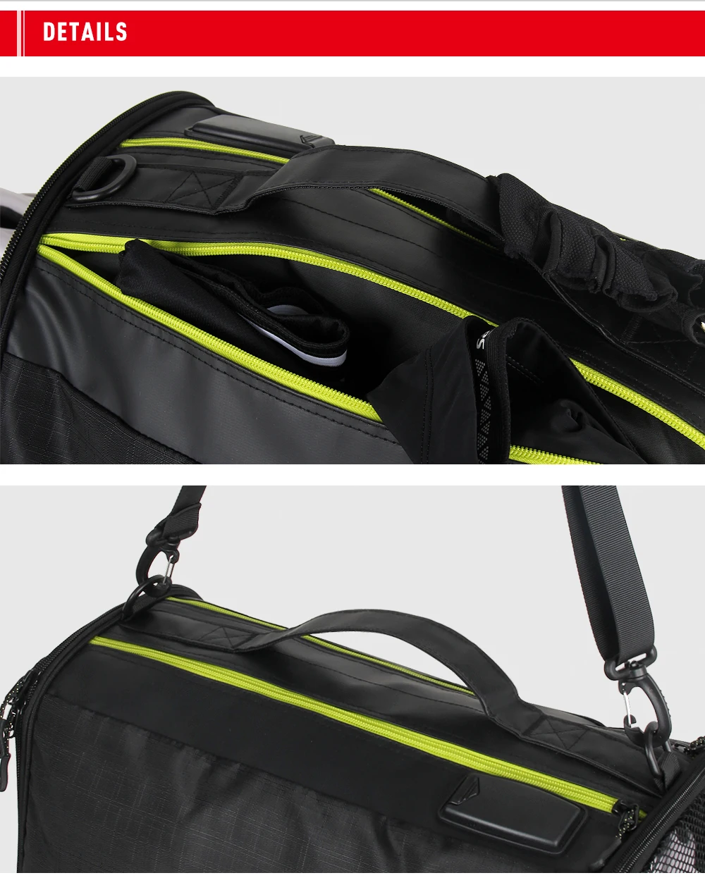NOOYAH Sporttasche, multifunktional, Rennausrüstung, Tasche, Fahrradhelmtasche, Schuhe, Aufbewahrungstasche, Fitness, Fahrradzubehör, Schultertasche – Detail 19