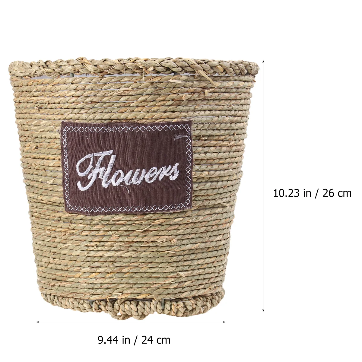 

Rattan Flowerpot Straw Woven Planter Durable Safe Indoor Plant Pot Creative Home Office Decor Storage Basket Large Size