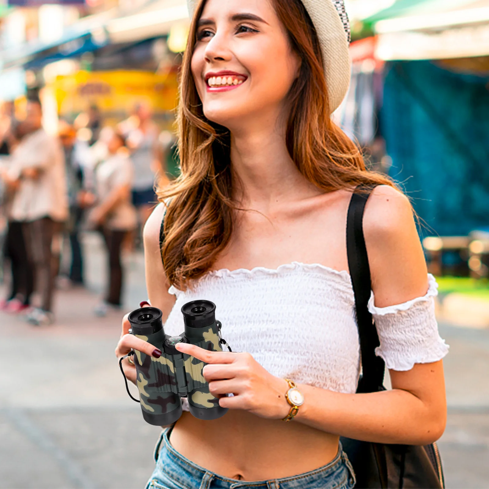 

Mini Small Compact Binocular Telescope Portable Telescope Lightweight Durable ABS Glass Material Concert Theater