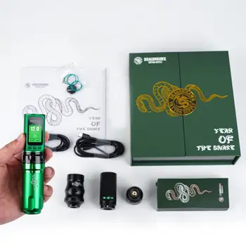 Bezdrátové tetovací pero s kulatou pistolí se skládacím designem pro profesionální zdobení pleti, poháněné vysoce výkonným motorem McoreC3 a 300 10 nejlepší prodej Dětský tetovací strojek - №6