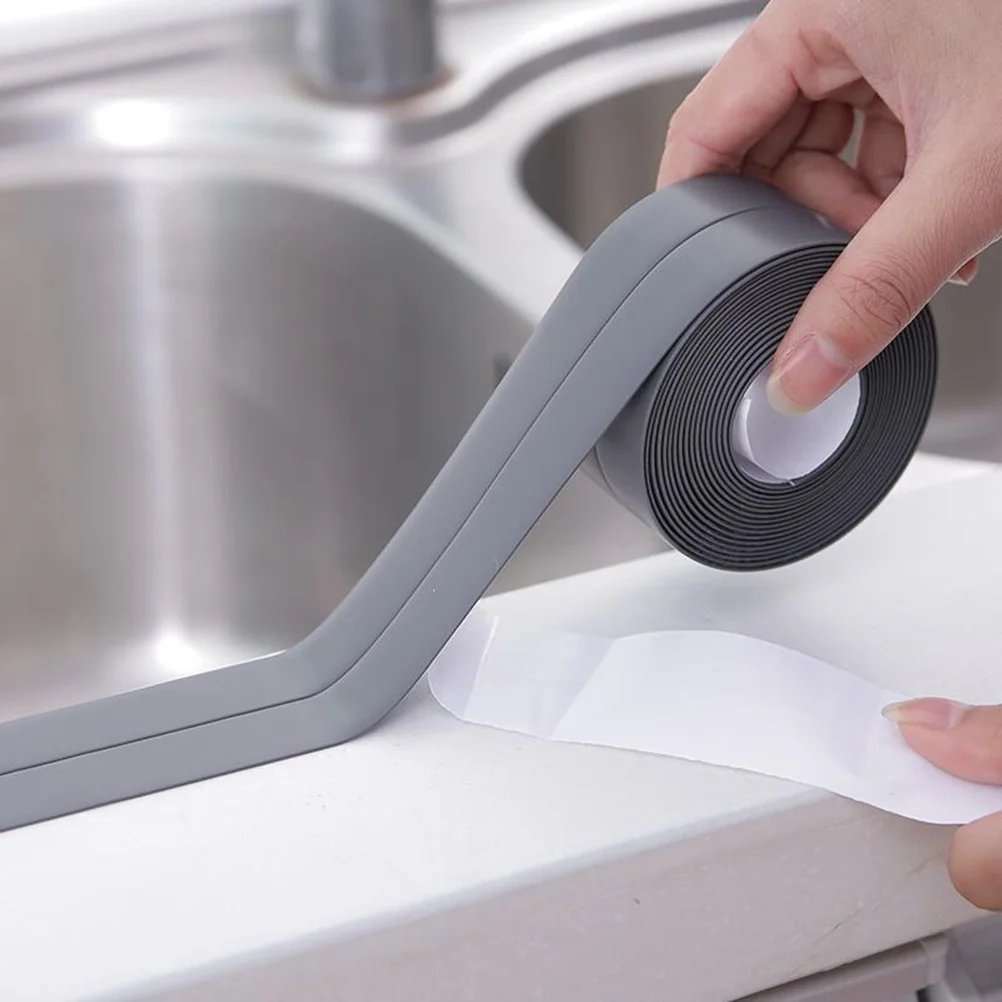 

4Pcs Waterproof Tape Kitchen Sink Self-Adhesive Strip Strong Sealing Easy Clean Anti-Mildew Crevice Seal for Bathroom Toilet