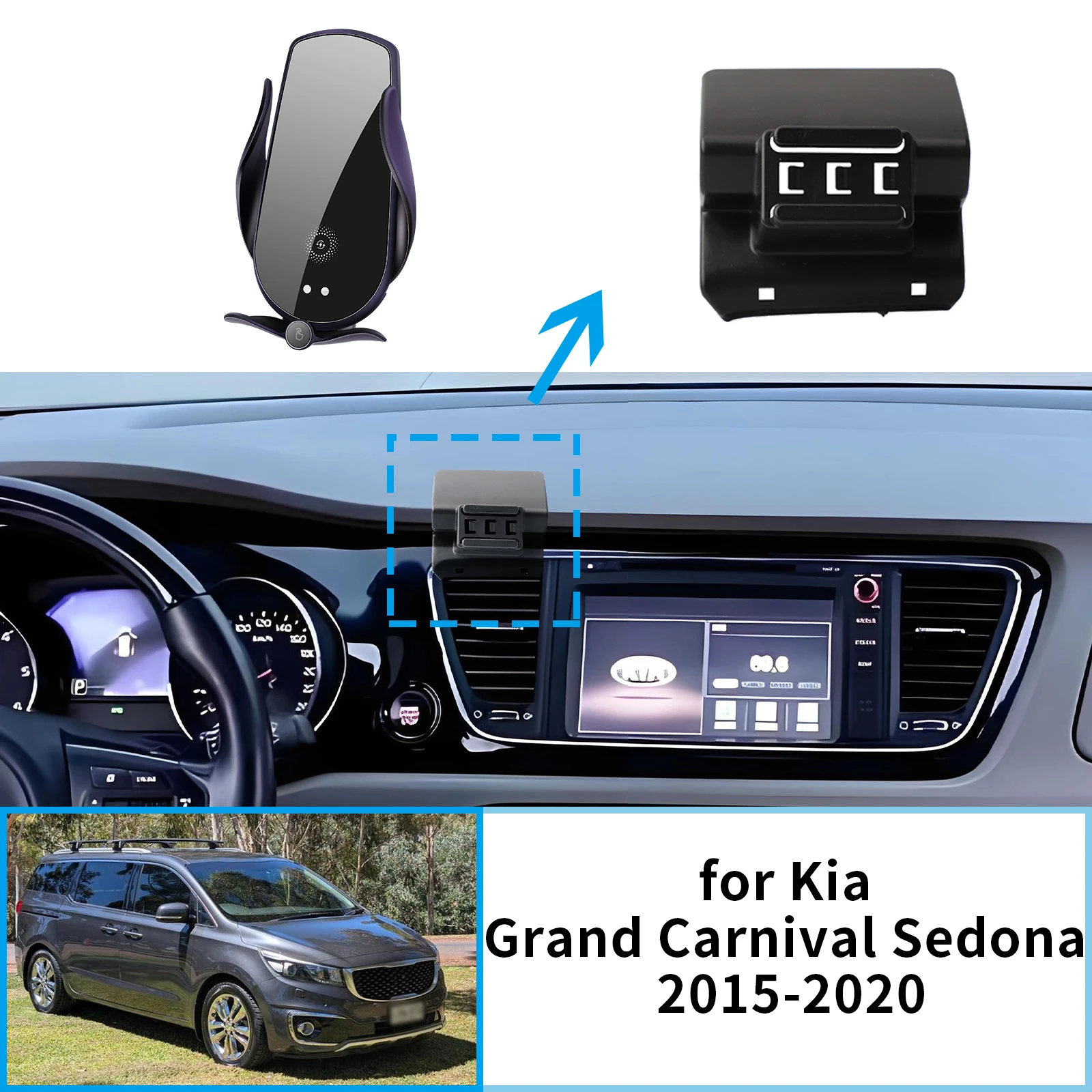 

Car Mobile Phone Holde GPS Bracket Navigation Stand Auto for Kia Grand Carnival Sedona YP 2015 2016 2017 2018 2019 2020